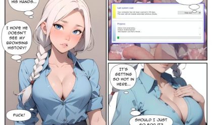 AI Porn Comics -  Kate Sketches - (Not) The Office - Olivia Has A Virus