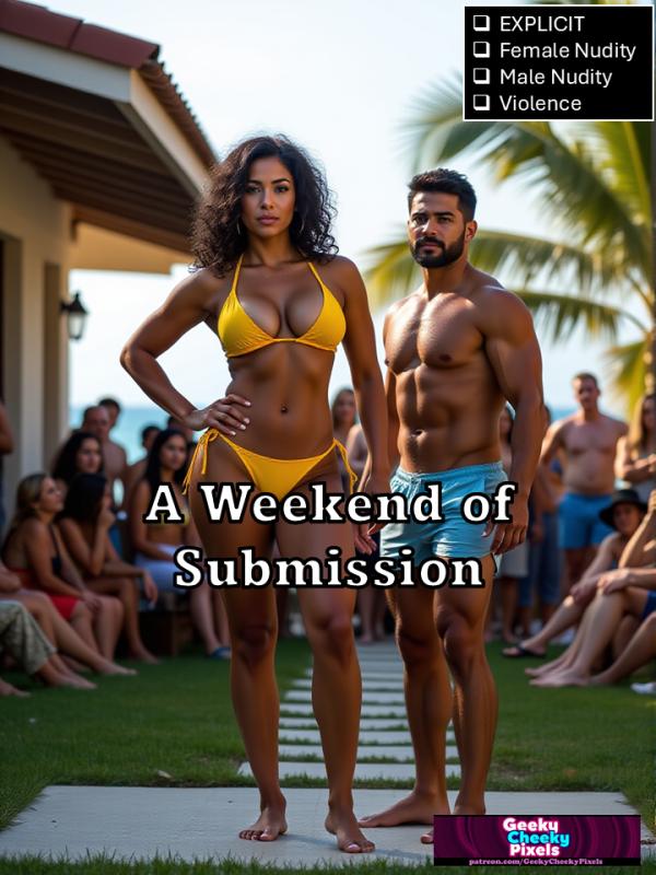 AI Porn Comics -  GeekyCheekyPixels - A Weekend of Submission