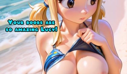 Adult Comics -  CakkeAI - Lucy & Natsu's day at the Beach bbhentai.net