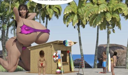 3DCG Porn Comics -  GiantPoser - Emily's surfing lesson bbhentai.net
