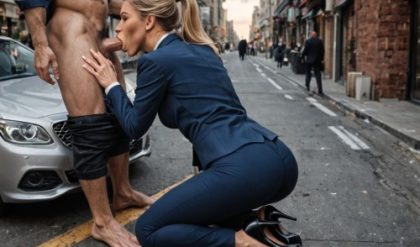 AI Porn Comics -  SexyClothedBJs - JoAnne Gaggin' on Wall Street bbhentai.net