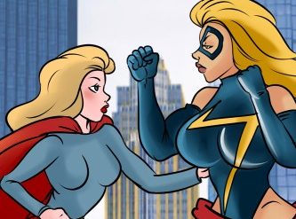 Adult Comics -  Dave Rooder - Battle of Supes: Supergirl vs Captain Marvel bbhentai.net